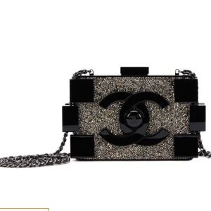 CHANEL Plexiglass Crystal Lego Clutch